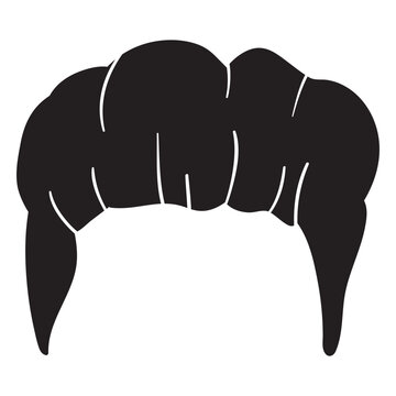 Quiff men hair silhouette