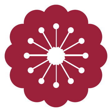 Flower stamen silhouette