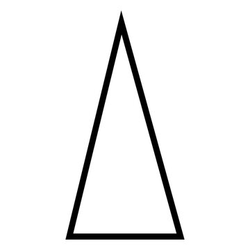 Isosceles triangle apex silhouette
