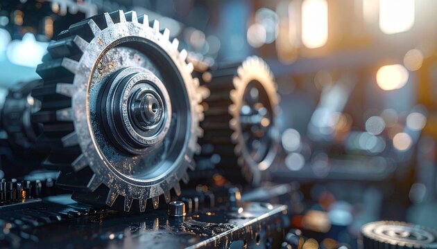 かっこいい歯車のイメージ画像　産業　機械　工場