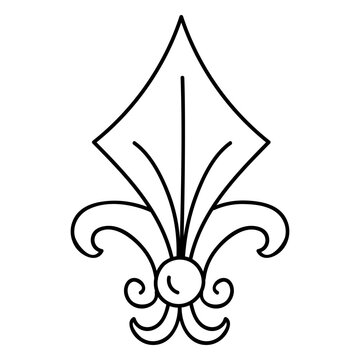 Heraldry lily stroke
