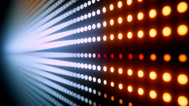 Abstract light beam with colorful dots.