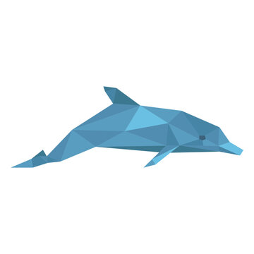 Dolphin side view lowpoly