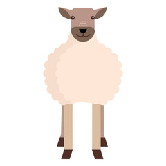 Sheep lamb hoof wool flat rounded geometric © Vexels