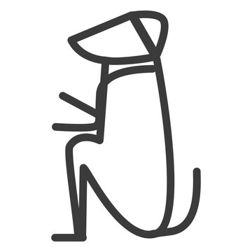 Monkey tail animal sitting divinity stroke