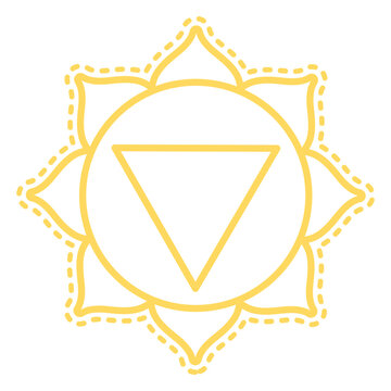Manipura chakra stroke icon