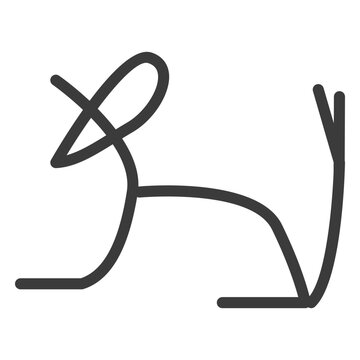 Sphinx lion tail divinity stroke