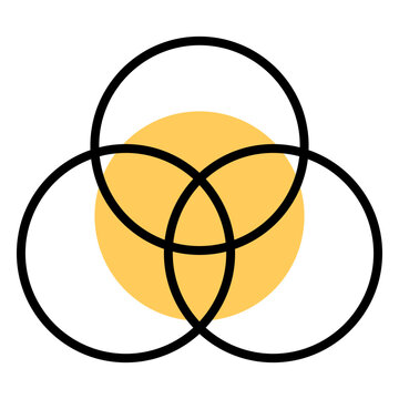 Circle three interlacing stroke