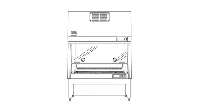 Industrial laminar flow hood equipment.