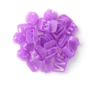 Top view of plastic  letters baking molds
