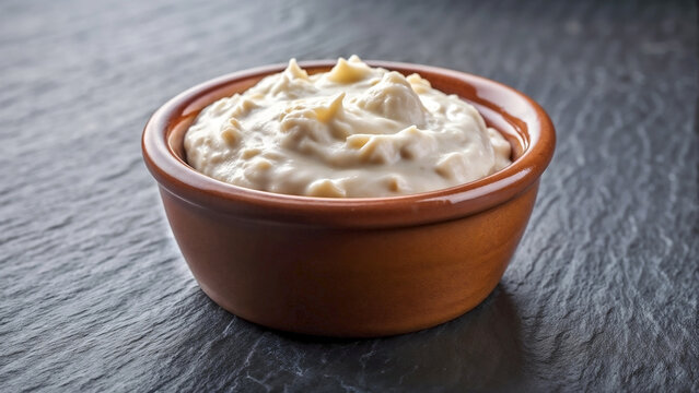 Creamy Lard Spread in Rustic Ceramic Bowl for Traditional Appetizers, Authentic Smalec Recipes, Food Blogs, and Culinary Presentations