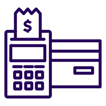Pos card reader stroke icon