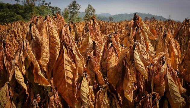 dry tobacco leaves pictures