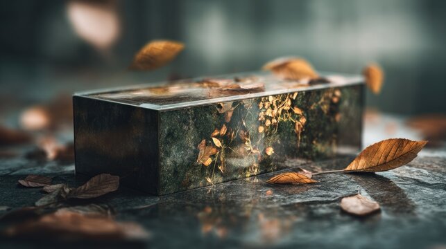 Autumnal resin block display