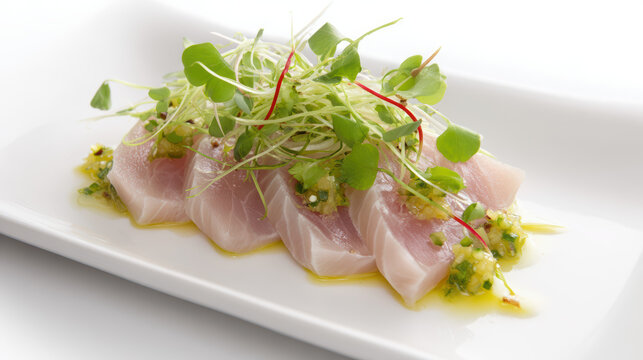 yellowtail kingfish sashimi with jalape&ntilde;o