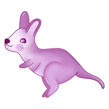 Australian kangaroo kawaii animal