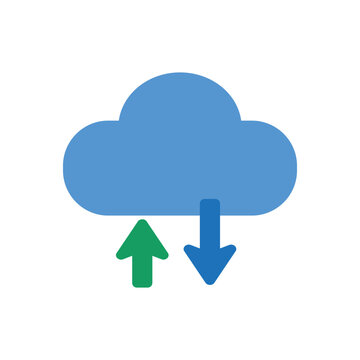 Cloud Upload Download Vector Icon