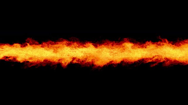 VFX Fire Slash Straight Middle 3 Seconds in + 5 Seconds loop Angle1