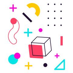 Geometric shapes abstract pattern