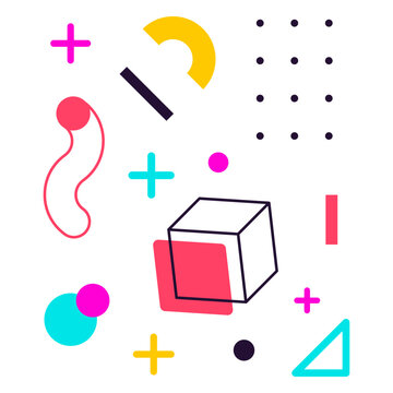 Geometric shapes abstract pattern