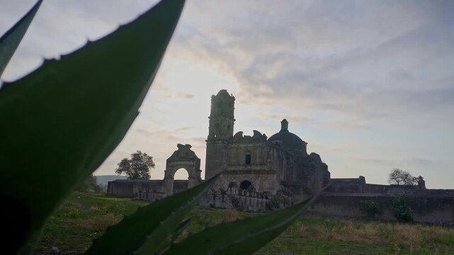 Abandoned ex hacienda Caxcantla in puebla mexico
