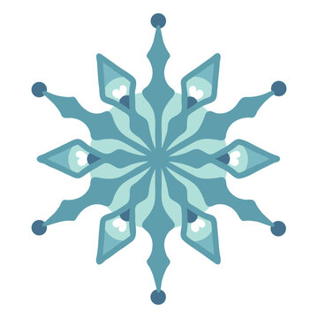 Papercut flat snowflake 
