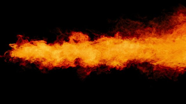 VFX Fire Slash Straight  Large 3 Seconds in + 5 Seconds loop Angle2