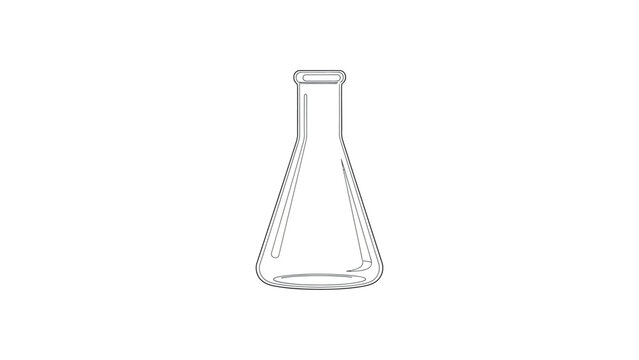 Laboratory glass flask equipment science.