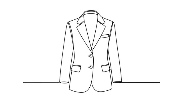 Blazer jacket with two buttons.