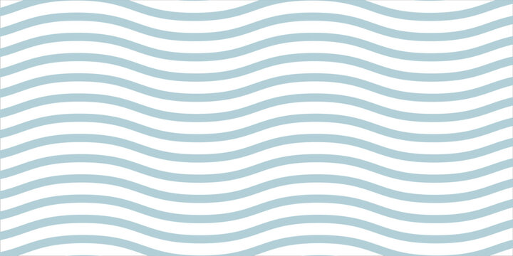 Seamless Wave Pattern, Hand drawn water sea vector background. Wavy beach print, curly grunge paint lines, watercolor stripes