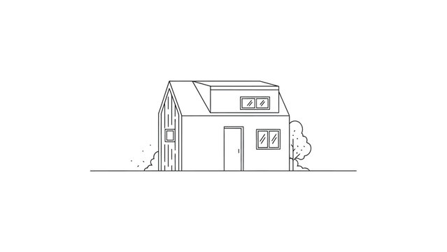 Simple house with two stories.