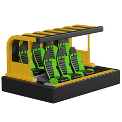 Naklejka premium 3D Rendered soccer Bench icon 