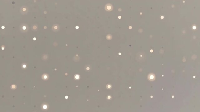 Soft glowing particles scattered across a beige backdrop in minimal style, on neutral background, concept of calm simplicity