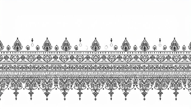 Thai ornamental border design