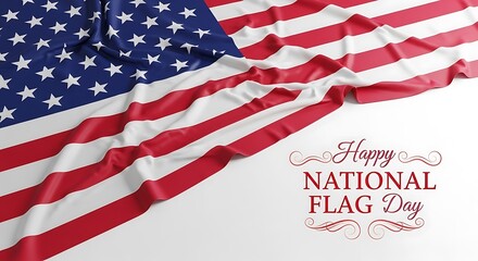 Celebrating national flag day a patriotic display of the american flag with stars and stripes