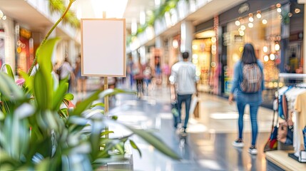 Obraz premium The Bustling Atmosphere of a Modern Shopping Haven