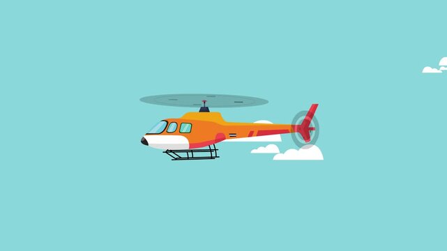 A stock animation video of Cartoon Aerial Transportation 