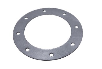 Naklejka premium Metal industrial ring with screw holes