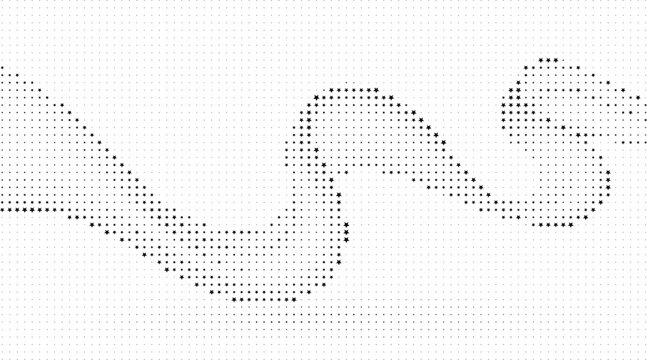 Black Star Wavy Pattern on White Background, Abstract Black Star Wave Design Clean White Background