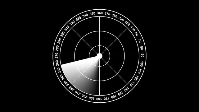 Glowing radar screen. Abstract Hud call Rader concept. Radar point dictated to the enemy position. Digital realistic Technology radar animation 4k videos