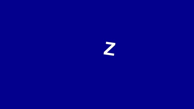 Sleeping zzz on a black screen. Sleep concept. Moving z letters animated user interface element on dark background.  4K animation videos 