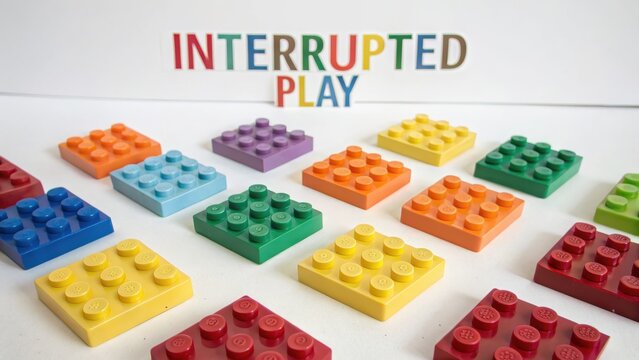 Colorful Lego Bricks Assembling for Creative Play and Learning Fun