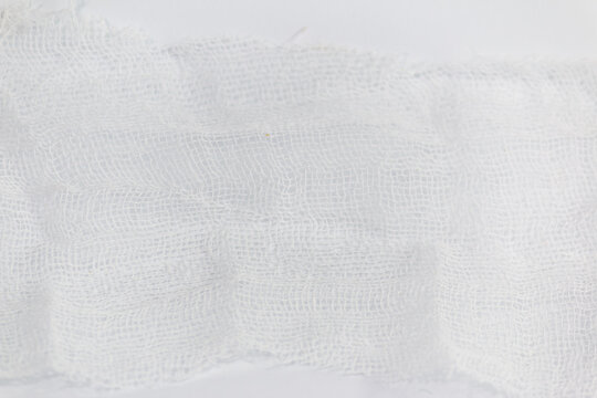 White medical gauze bandage texture macro background for healthcare and first aid concept