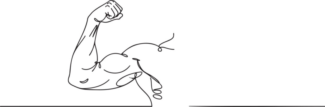 307_A muscular arm flexing d_traced