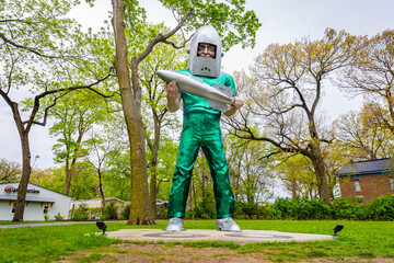 Naklejka premium Gemini Giant Statue on Route 66 Wilmington Illinois