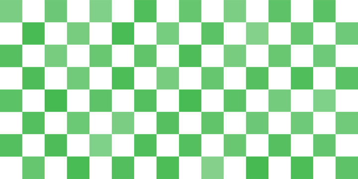 Green white checkered seamless background. Green white graphic resource checkered pattern vector ilustartion. Eps 10