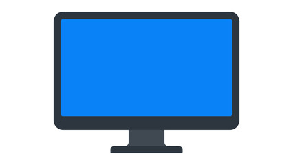 Fototapeta premium Sleek digital screen vector graphic for desktop display concepts and workstation visuals. Minimalist hand-drawn contour of a computer monitor for tech interfaces and office hardware icons.