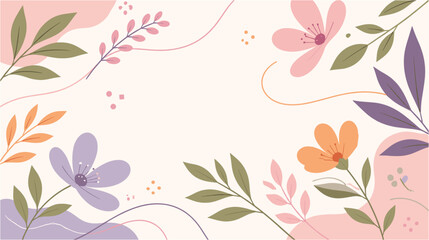 Fototapeta premium Foliage Design Background for Spring Time Elegant Templates