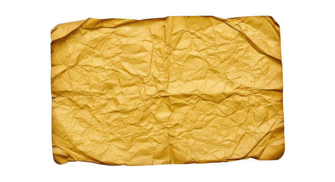 Old parchment paper with creases and yellowed texture