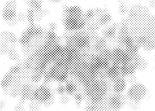 Abstract grunge texture with scattered halftone dots monochrome background abstract halftone